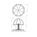 Centre Door Knob 65mm JV49PC Polished Chrome