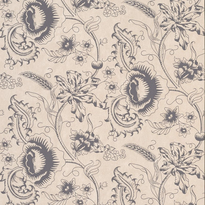 Little Greene Woodblock Mono wallpaper in Knightsbridge