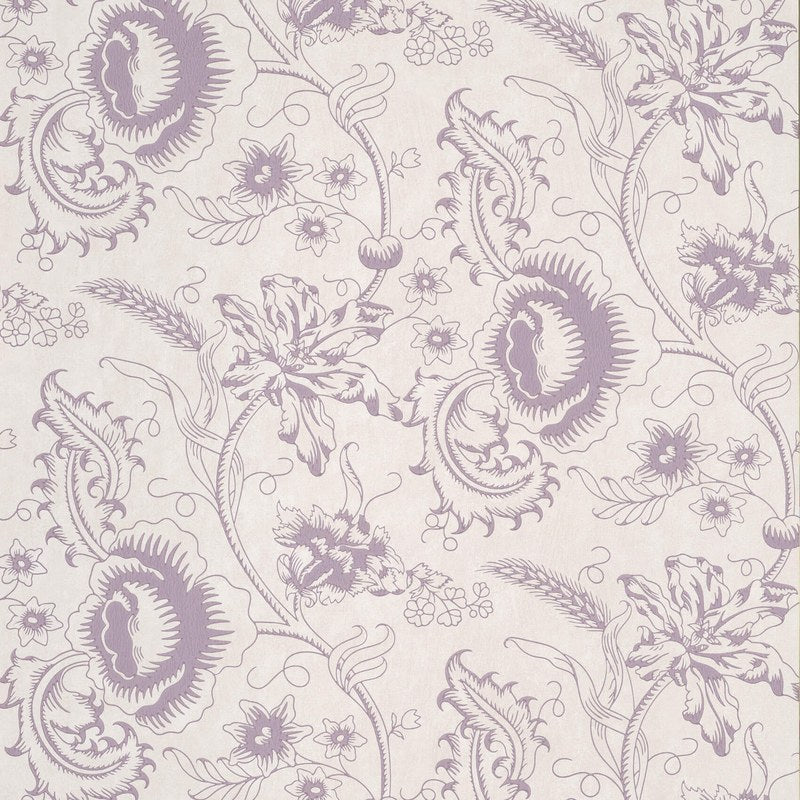 Little Greene Woodblock Mono wallpaper in Plum