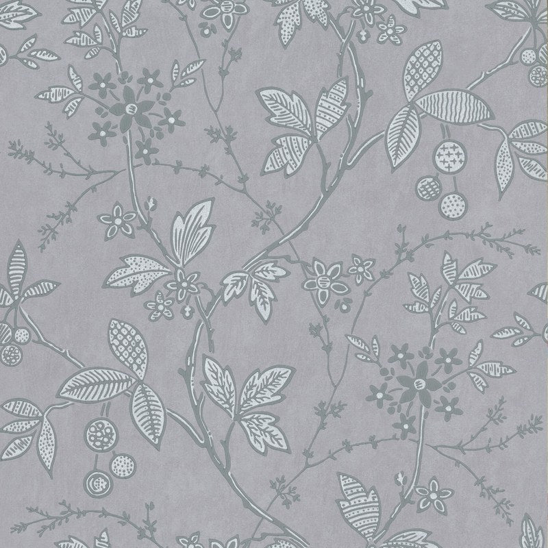 Little Greene Wrest Trail wallpaper in Lead