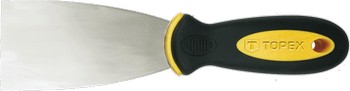 Scraper, stainless steel blade, bimaterial handle
