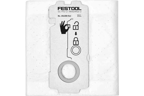 Festool SELFCLEAN filter bag SC-FIS-CT MINI/MIDI-2/5/CT15 5pcs