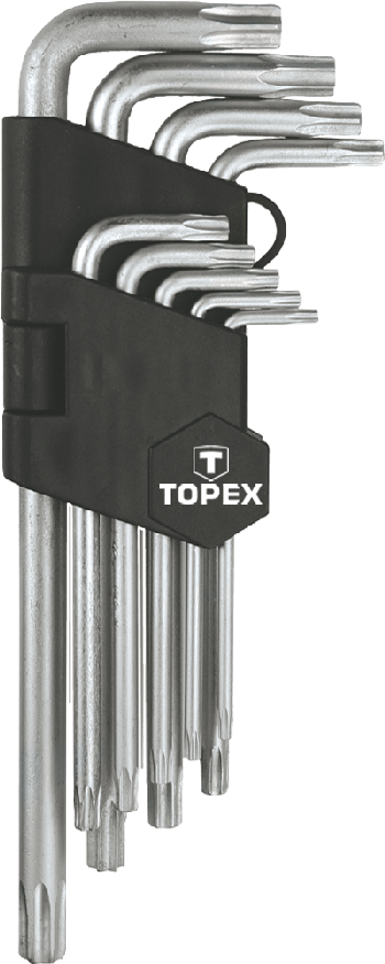 Tamper Torx Key set 9pcs, T10-T50, CV