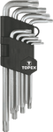 Tamper Torx Key set 9pcs, T10-T50, CV