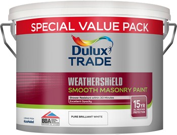 Dulux Trade Weathershield Smooth Masonry Pure Brilliant White 7.5L