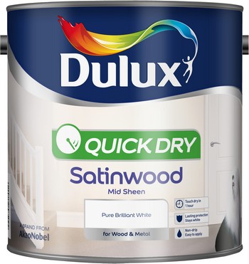 Dulux  Quick Dry Satinwood Pure Brilliant White