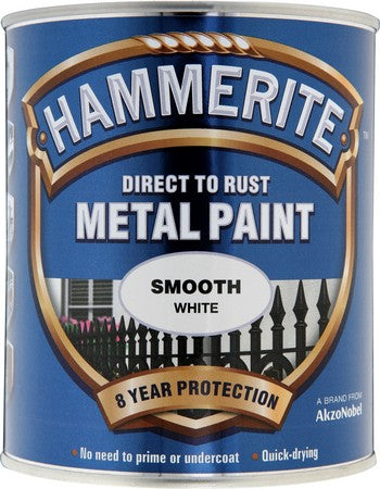 Hammerite Direct to Rust Metal Paint Smooth White