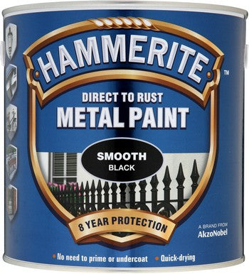 Hammerite Direct to Rust Metal Paint Smooth Black