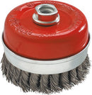 Cup brush, twisted stainless steel wire