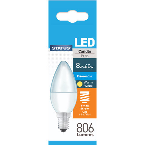 Status LED Candle SES 8W Dimmable
