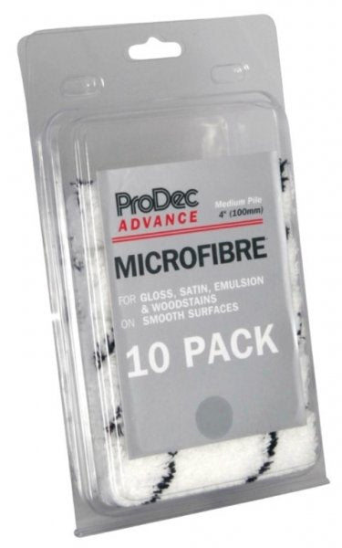Prodec Microfibre Medium Pile 4" 10pk