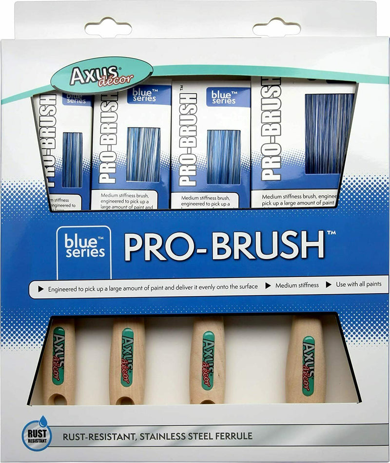 Axus Pro-Brush Set of 4  1.5", 2" x 2, 3"