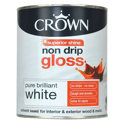 Crown Non Drip Gloss Pure Brilliant White 750ml
