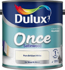 Dulux Once Satinwood Paint Pure Brilliant White – Decor Express Clapham & Richmond London.