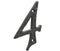 Black Antique Door 0-9 Numerals (100mm Height)