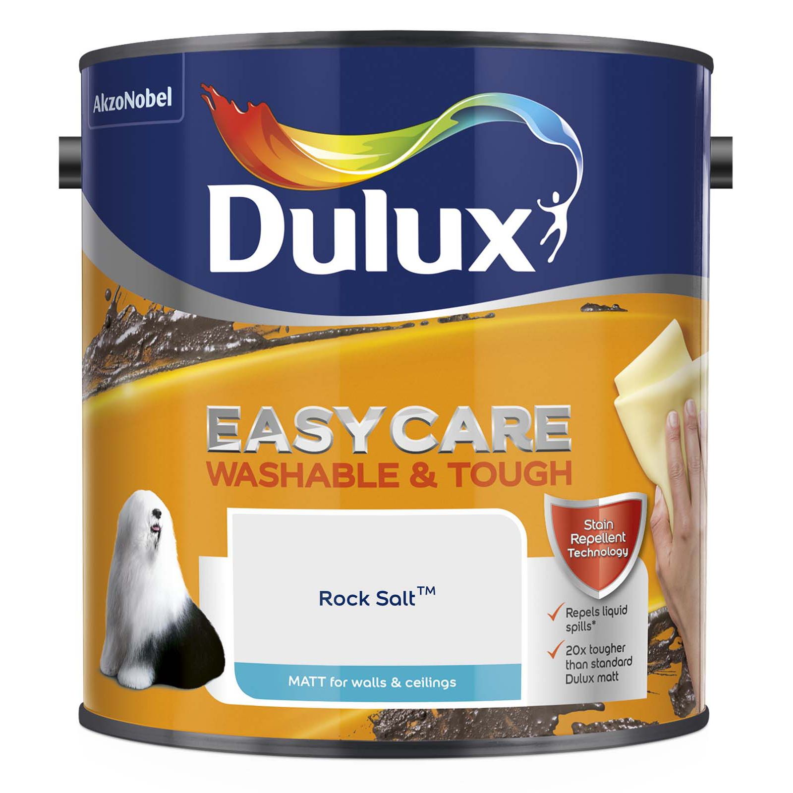 Dulux Easycare Rock Salt Washable Matt Paint – available at Decor Express paint shop London.