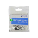 Cable Clips Round White 5mm