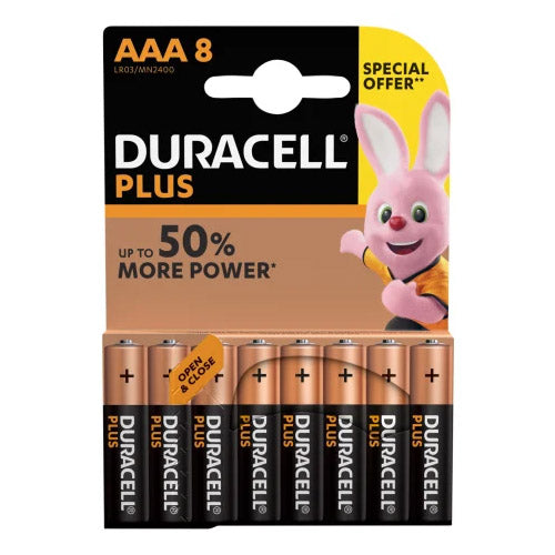 Duracell Plus Power Batteries AAA Pack Of 8