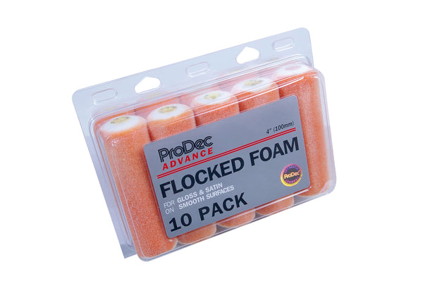 Prodec Flock Foam Mini Rollers  4" 10 pk