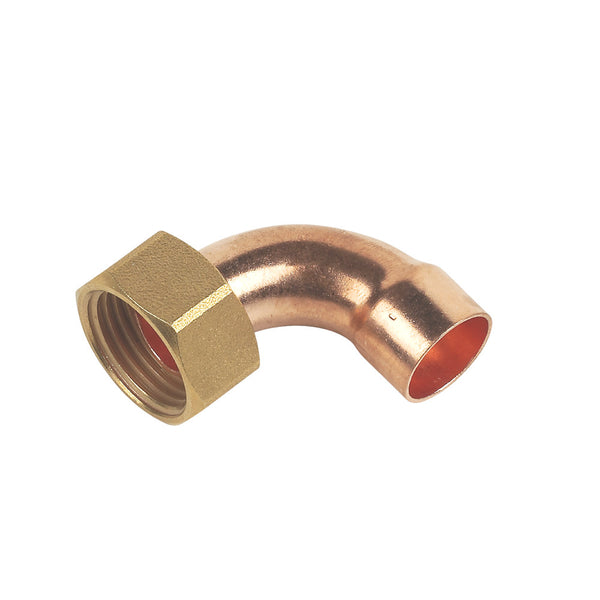 End Feed Angled Tap Connector 15mm x 1/2"