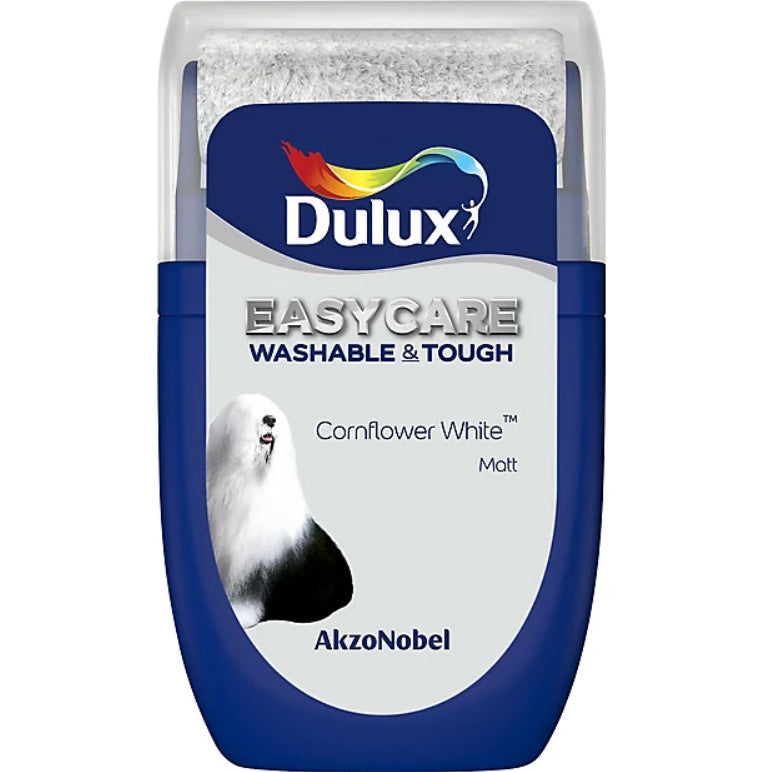 Dulux Easycare Roller Tester Cornflower White 30ml