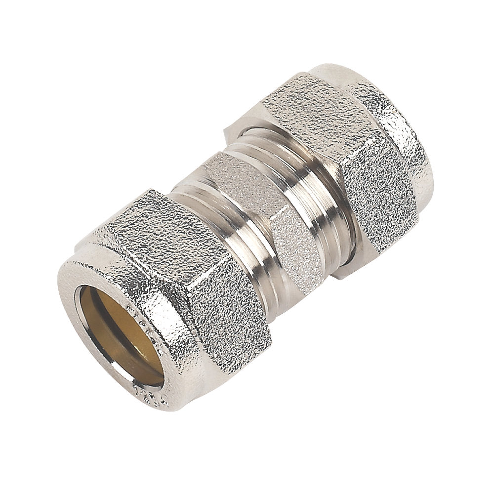 Compression Coupler Chrome 15mm
