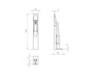 Lever Flush Bolt Aluminium 152 SAA J5640A
