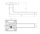 Sirius Door Handle on Rose Grade 304 Satin Stainless Steel JSS280