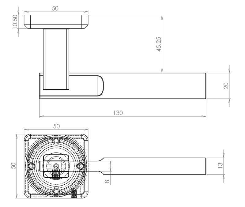 Seros Door Handle on Rose Polish Chrome JV3001PC