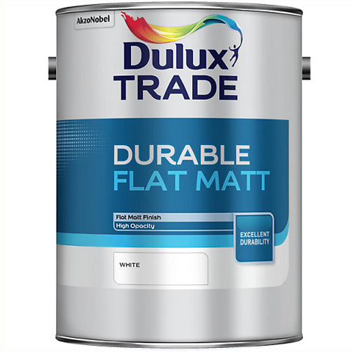 Dulux Trade Durable Flat Matt White 5L