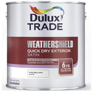 Dulux Trade Weathershield Quick Dry Satin Pure Brilliant White 2.5L