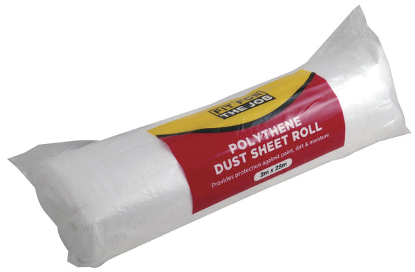 Prodec Polythene Dust Sheet Roll 2mx25