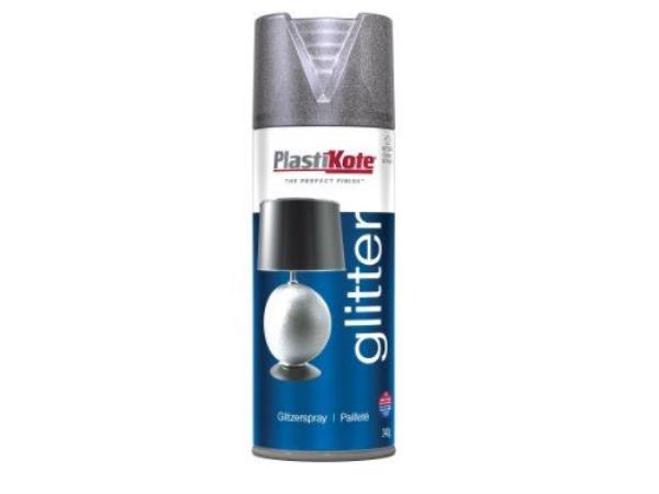 PlastiKote Spray Paint Glitter Silver 400ml