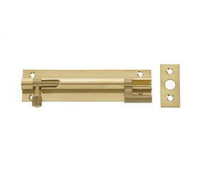 Necked Barrel Bolts Polished Brass