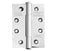 Concealed Bearing Hinge Polished Stainless Steel 102x76