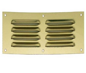 Louvre Ventilator Polished Brass