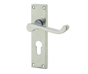 Frelan Hardware Victorian Scroll Euro Lockset Satin