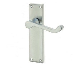 Frelan Victorian Suite Scroll Lever Door Handle Back Plate SC JV11LSC 150x40mm Satin Chrome