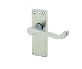 Frelan Hardware Victorian Scroll Satin Chrome Lever Latch