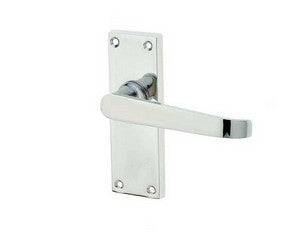 Victorian Straight Polished Chrome Lever Door Handles