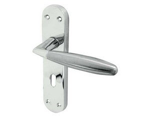 Frelan Stylo Door Handle Lockset Polished Chrome/Satin