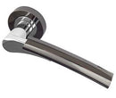 Arkus Door Handle On Rose - Black Nickel