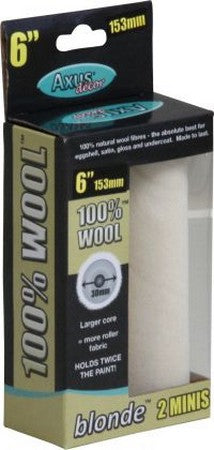 Axus Blonde Natural Wool Plus Roller 6" Pack 2