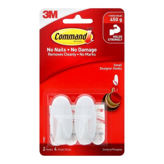 3M Command Hooks White