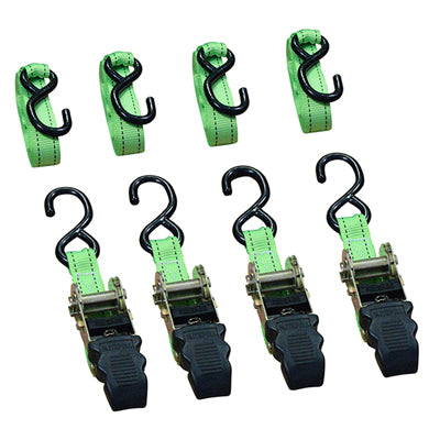 4 Piece Ratchet Tie Down Set